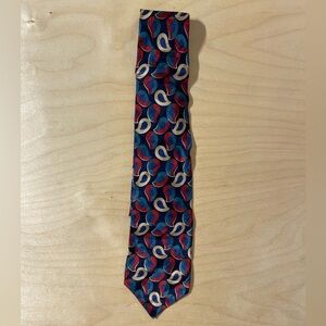 Paolo Rossi Elegant Blue and Red Patterned Tie (ER)